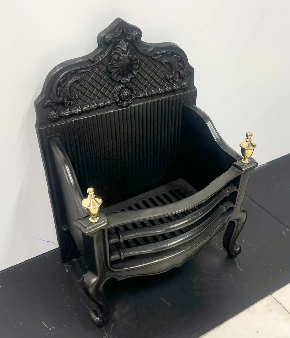 Antique Iron And Brass Fire Basket With Bio Ethanol Kit photo Home Fixtures