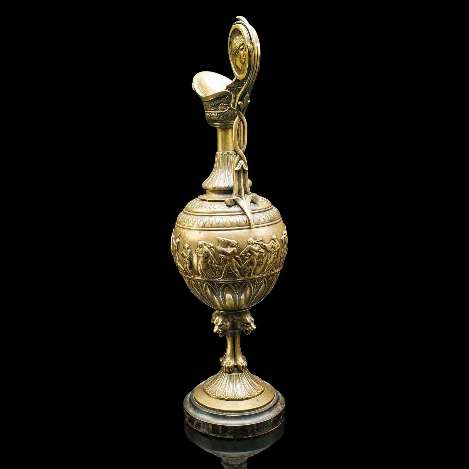 Pair Of Antique Ornamental Ewers, Italian, Bronze, Grand Tour, Victorian, C.1850 photo Home Decor