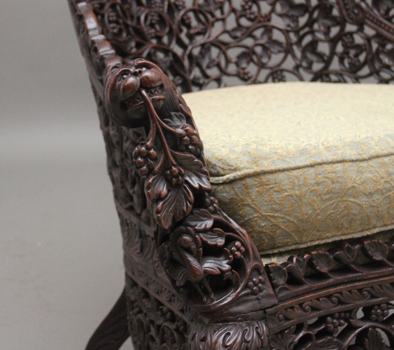 Furniture 19th Century Anglo Indian Armchair photo