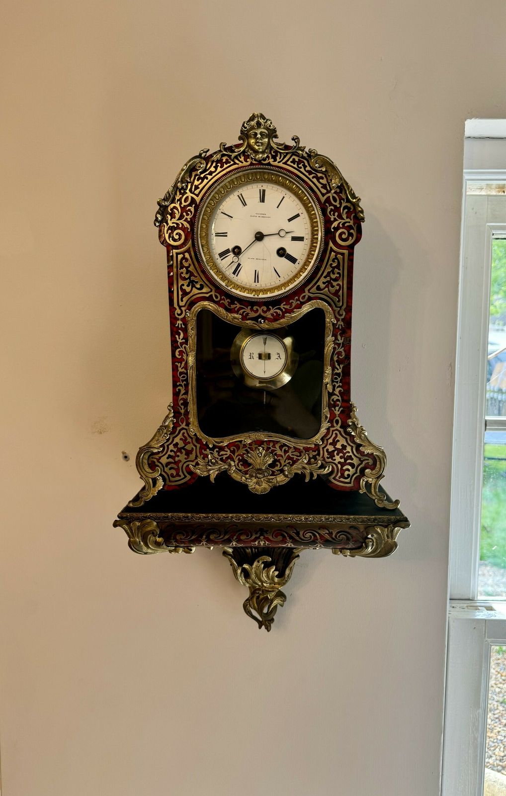 Antique 19th Century Quality French Boulle Bracket Clock With Original Bracket photo 3995.0