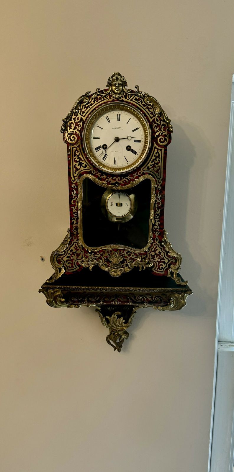 Antique 19th Century Quality French Boulle Bracket Clock With Original Bracket photo buy