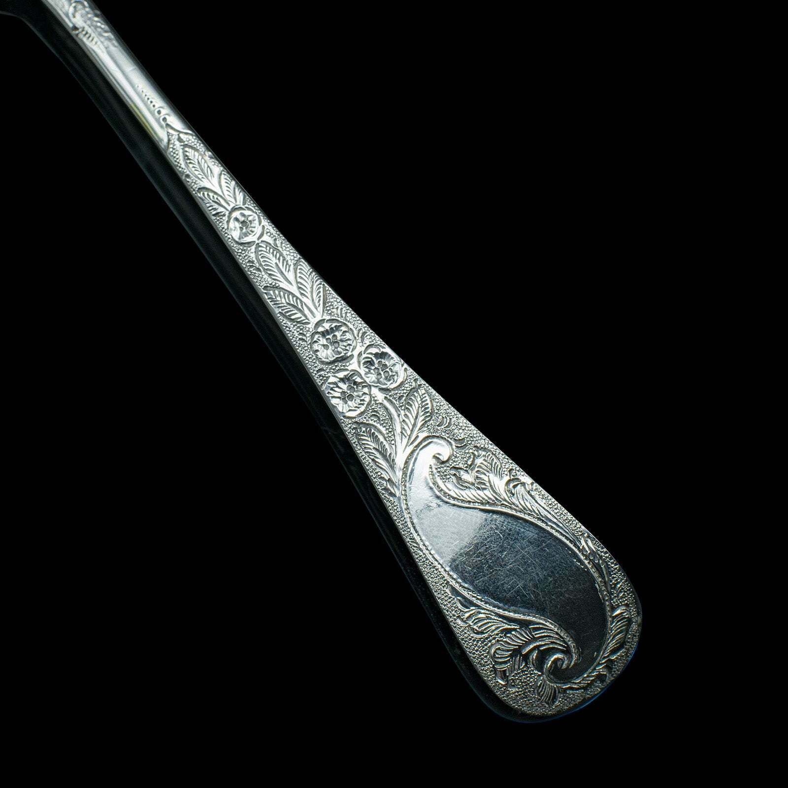 photo furniture Pair Of Antique Dessert Spoons, English, Silver, Trifle, Hallmarked, Georgian