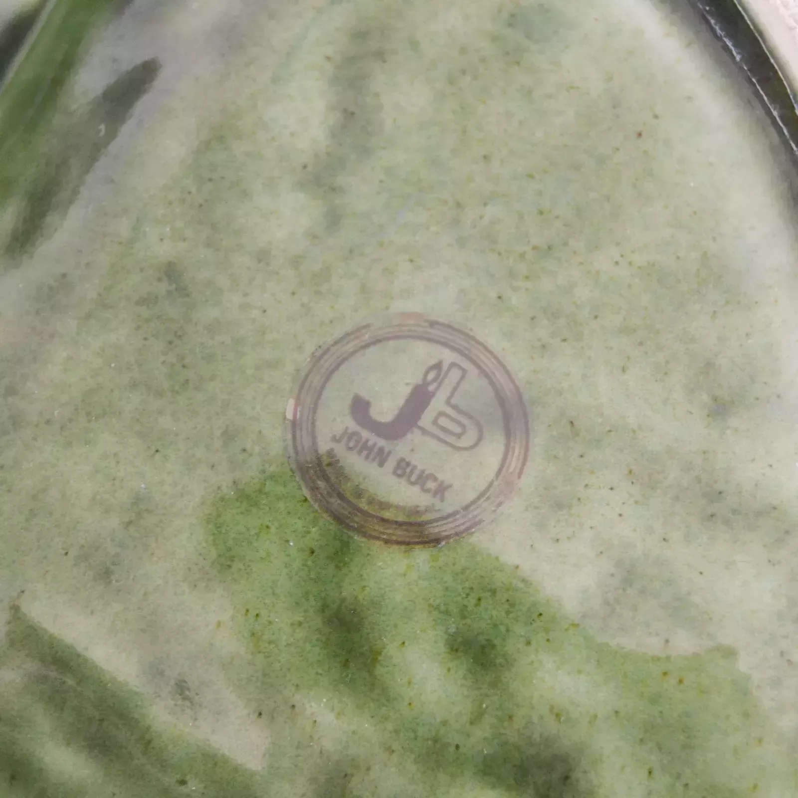 photo furniture Subtil John Buck Majolica Green Cabbage Leaf Serving Plate Portuguese Pottery