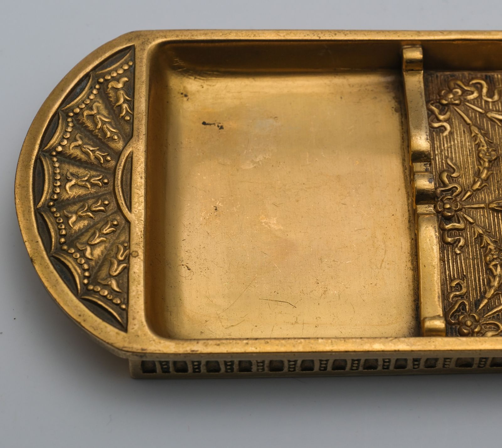 Home Decor Antique Tiffany Studios Bronze Doré Pen Tray Neoclassical Taste photo