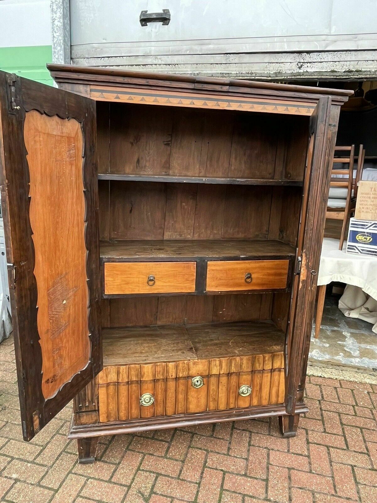 photo furniture Antique Cabinet, Loads Of Storage, Secret Compartment. With Key