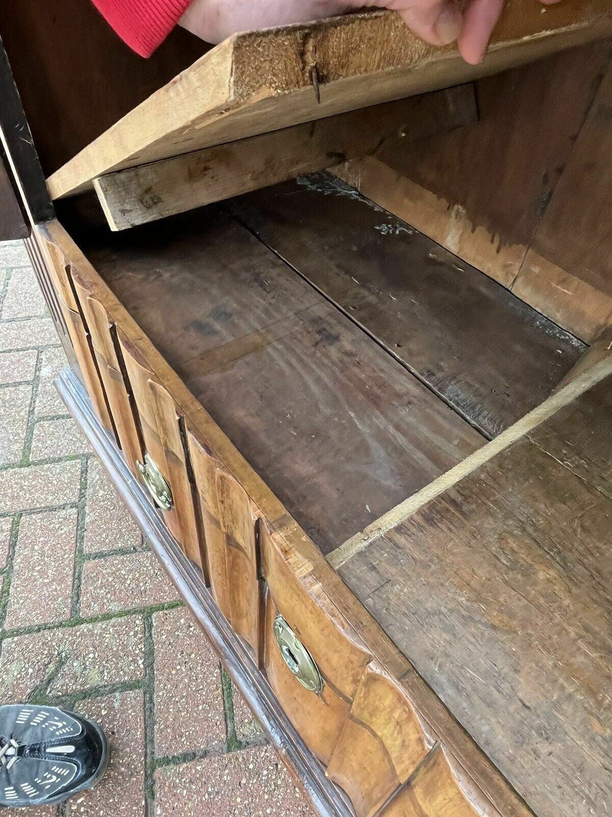 Furniture Antique Cabinet, Loads Of Storage, Secret Compartment. With Key photo
