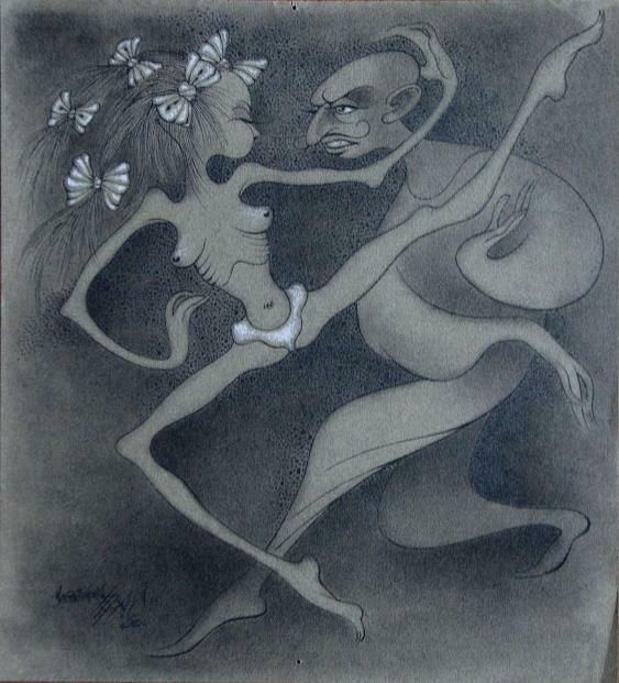 Beresford Egan   Man & Woman Dancing I & II (Framed Drawings) Modern British Art photo vinterior