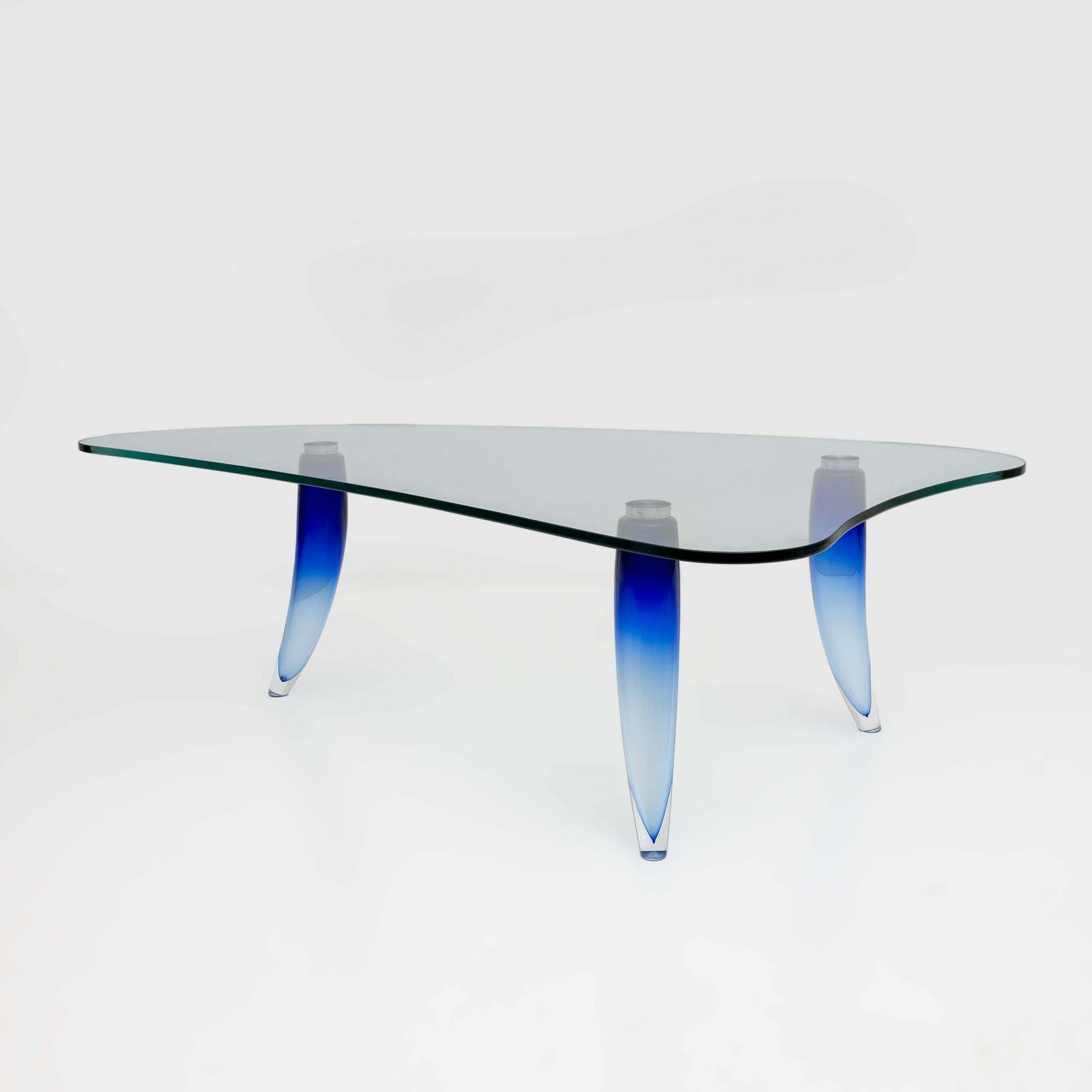 Produced By Seguso Modern Murano Glass Coffee Table For Roche Bobois, 1990s photo Furniture