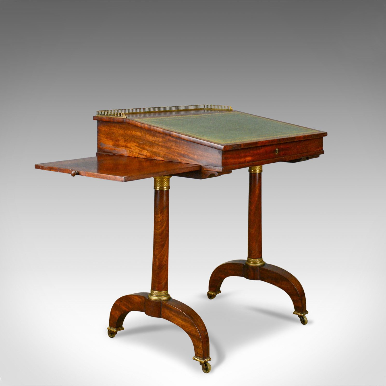 Antique Writing Table, English, Regency, Mahogany, Davenport, Circa 1820 photo vinterior