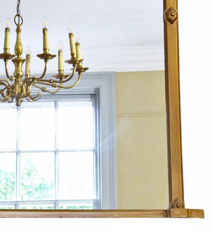 Antique Large 19th Century Gilt Overmantle Wall Mirror – High Quality Arts And Crafts photo Home Decor