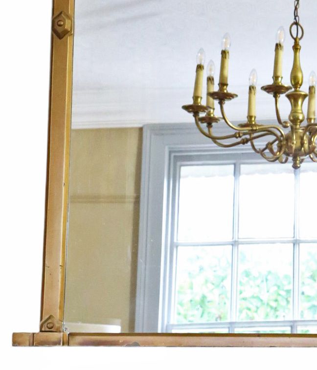 Antique Large 19th Century Gilt Overmantle Wall Mirror – High Quality Arts And Crafts photo 2995.0