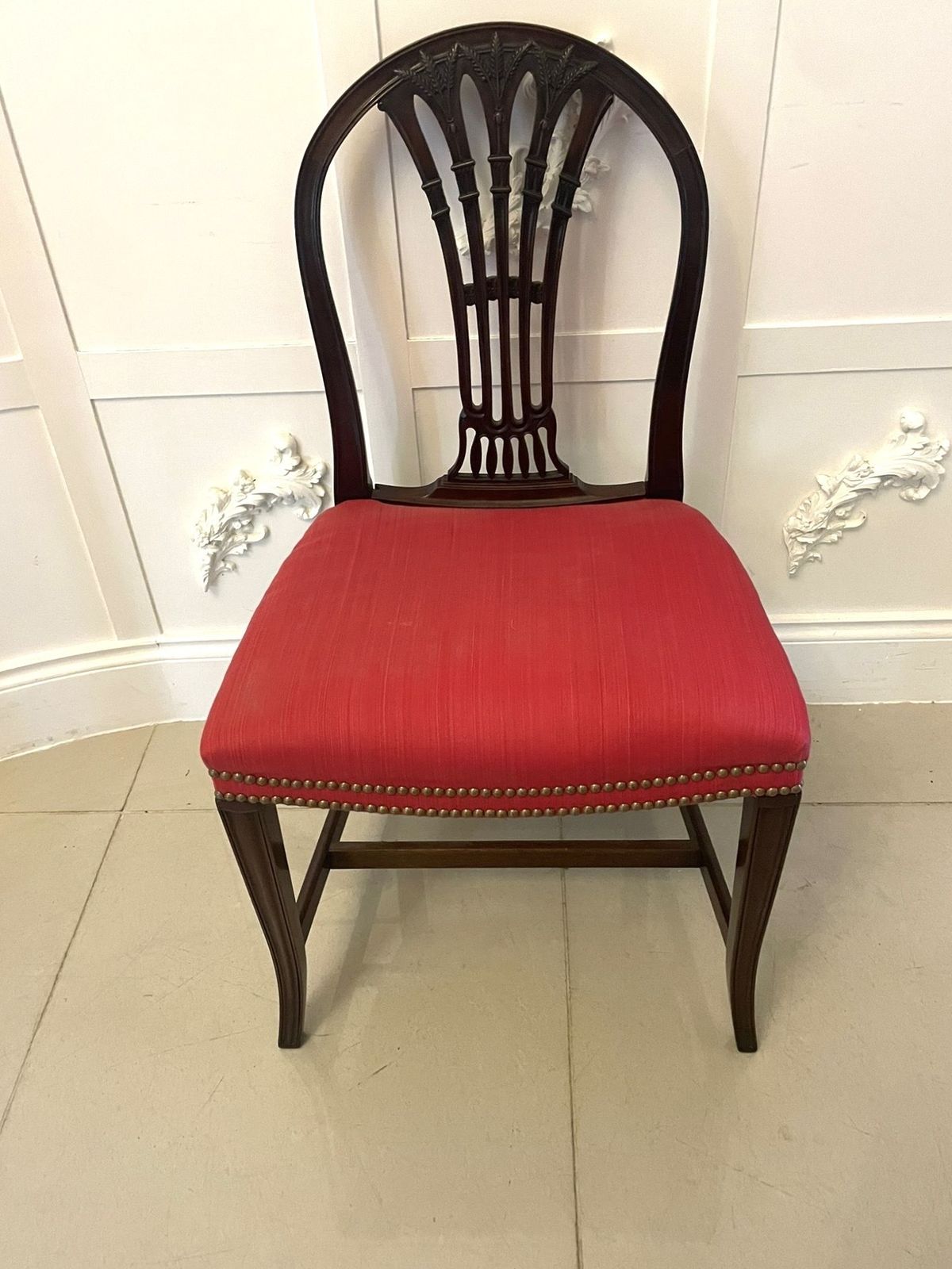 Furniture Outstanding Quality Set Of 4 Antique 19th Century Carved Mahogany Dining Chairs photo