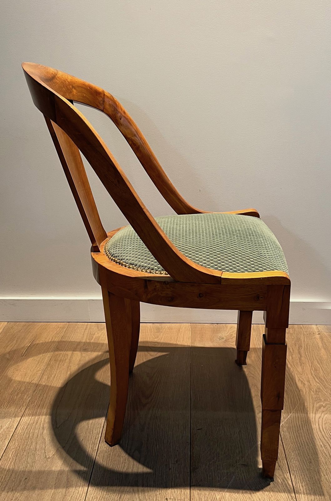 Set Of 6 Art Deco Period Walnut Gondola Chairs photo buy