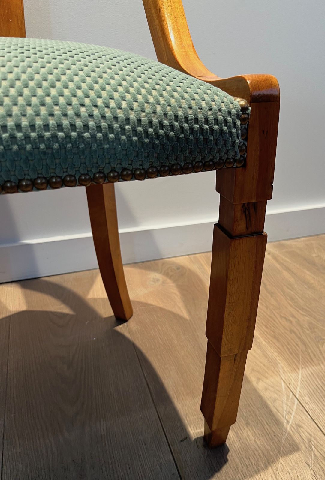 Furniture Set Of 6 Art Deco Period Walnut Gondola Chairs photo