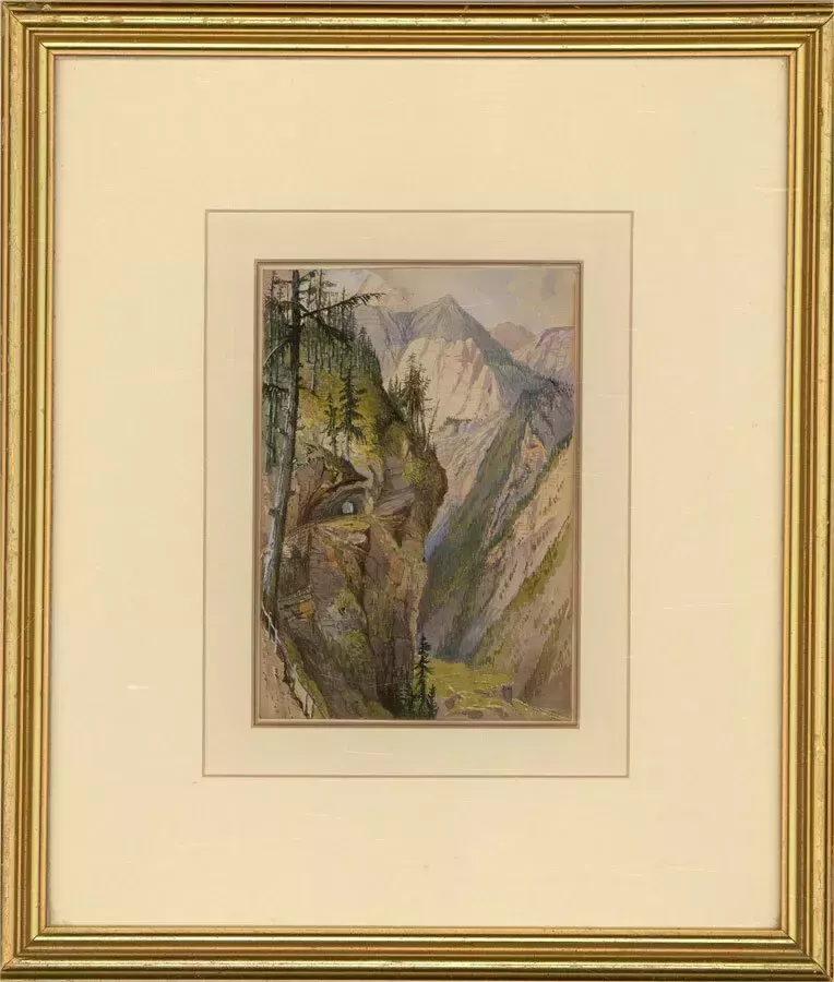 Late 19th Century Watercolour   Tete Noire, Switzerland