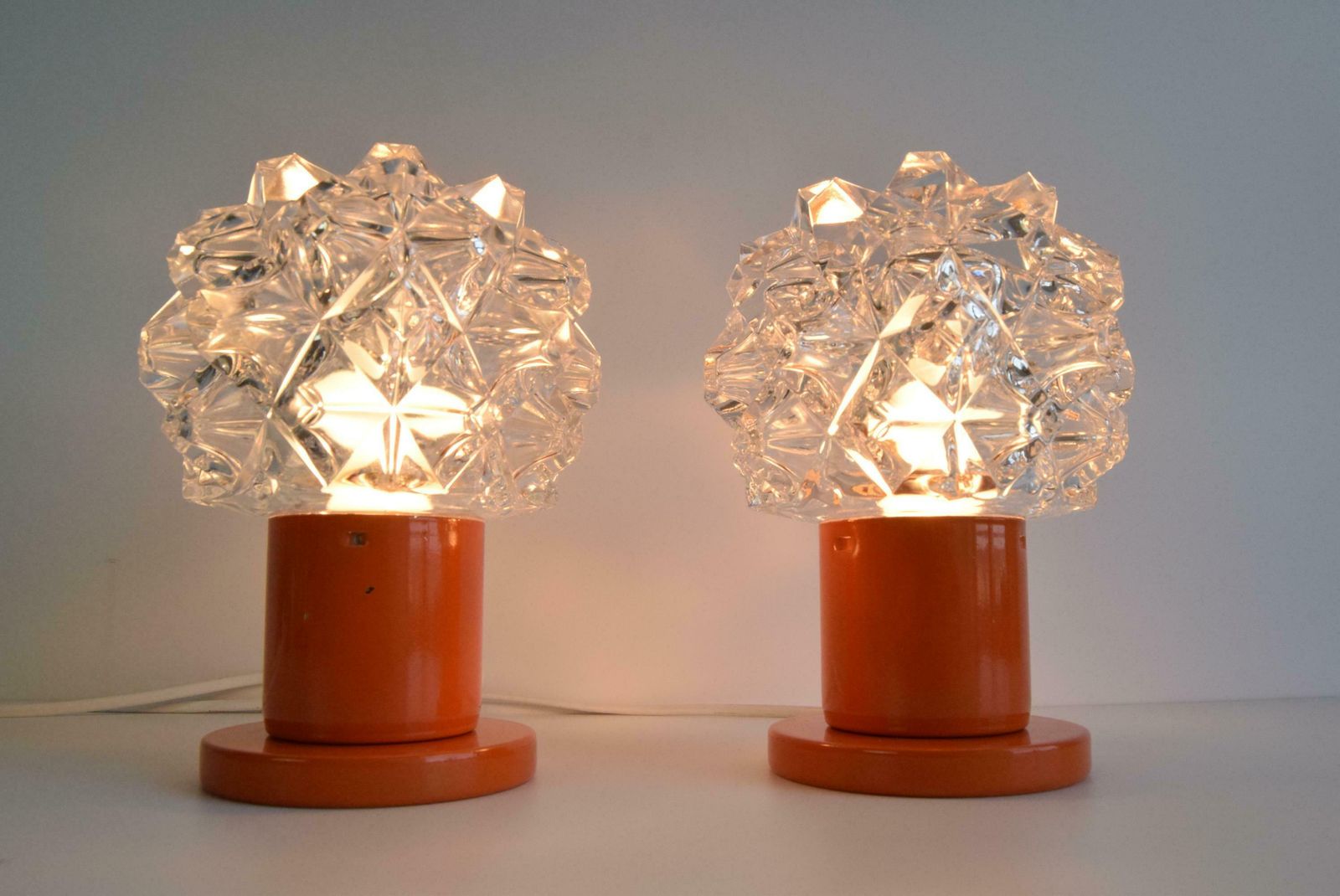 photo furniture A Pair Of Table Or Wall Lamps From The Middle Of The Century/ Kamenický šenov