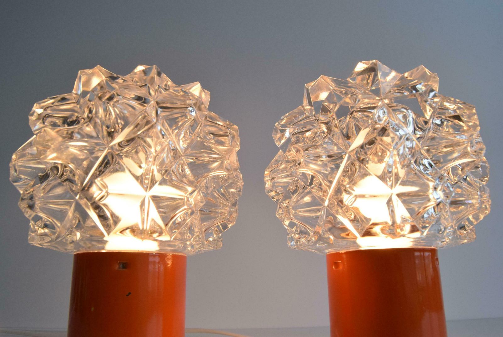 430.0 A Pair Of Table Or Wall Lamps From The Middle Of The Century/ Kamenický šenov photo