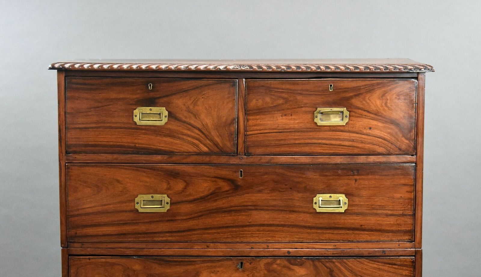 19th Century Anglo Indian Padouk Campaign Chest photo furniture