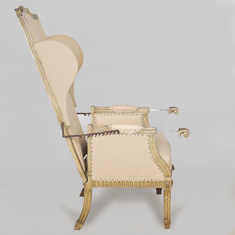 French 19th Century Reclining Wing Chair photo Furniture