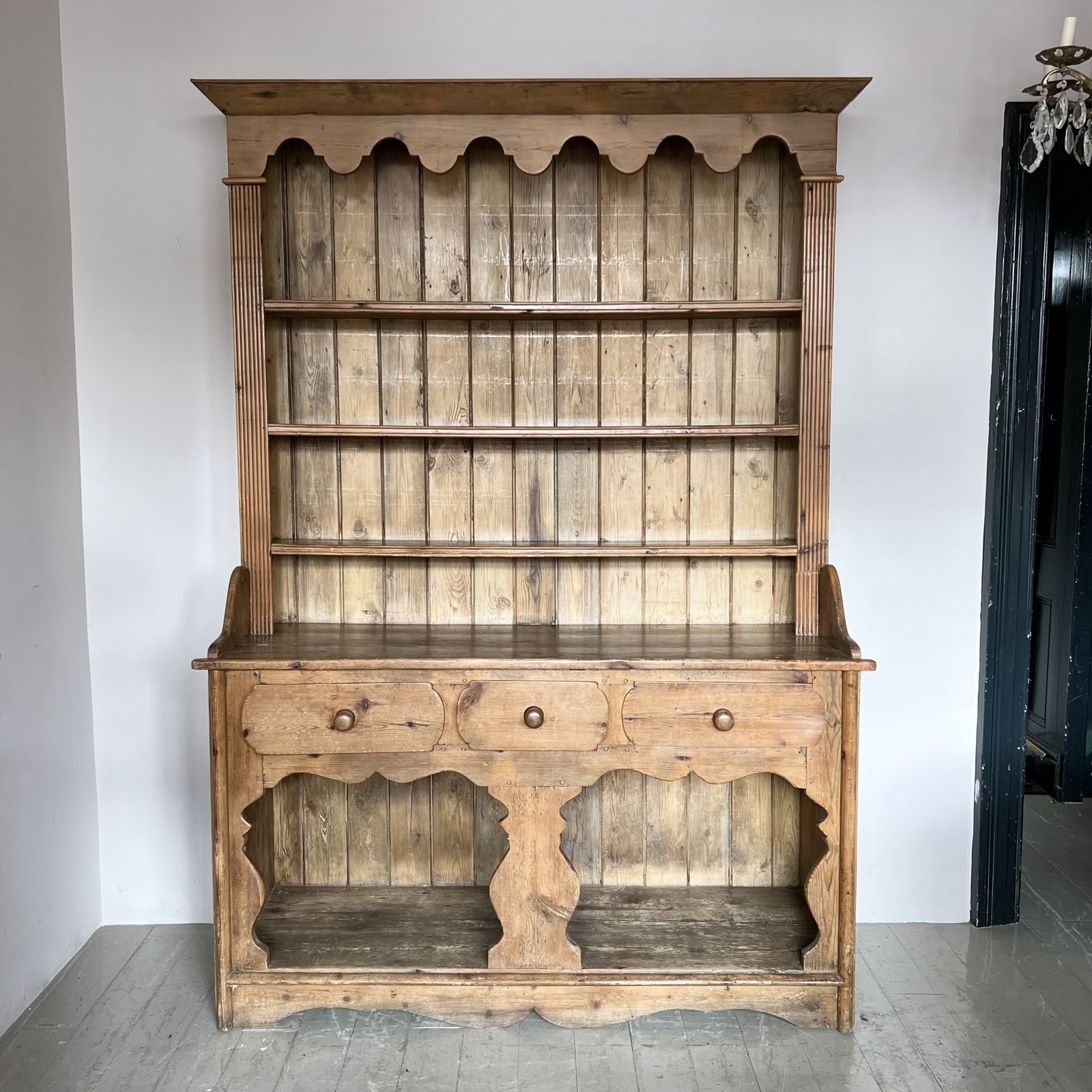 Large 19th Century Pine Farmhouse Dresser photo furniture