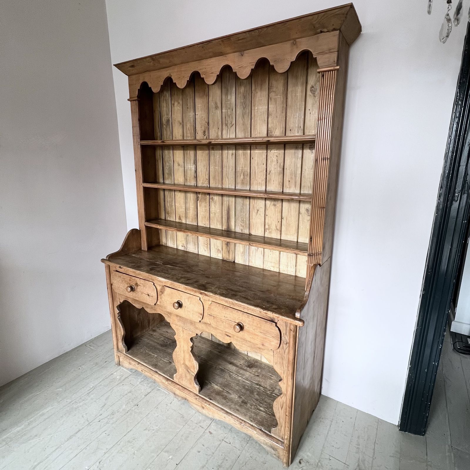 Large 19th Century Pine Farmhouse Dresser photo for sale