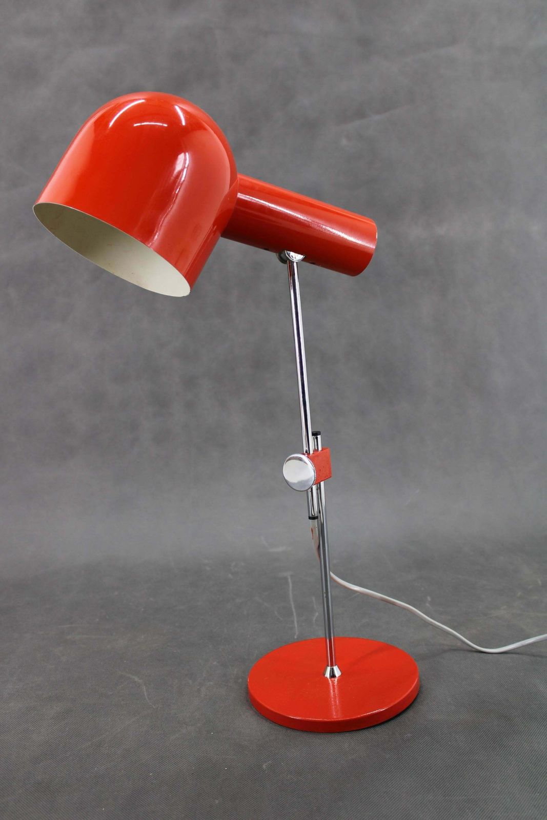 1960s Josef Hurka Red Desk Lamp For Napako , Czechoslovakia photo vintage