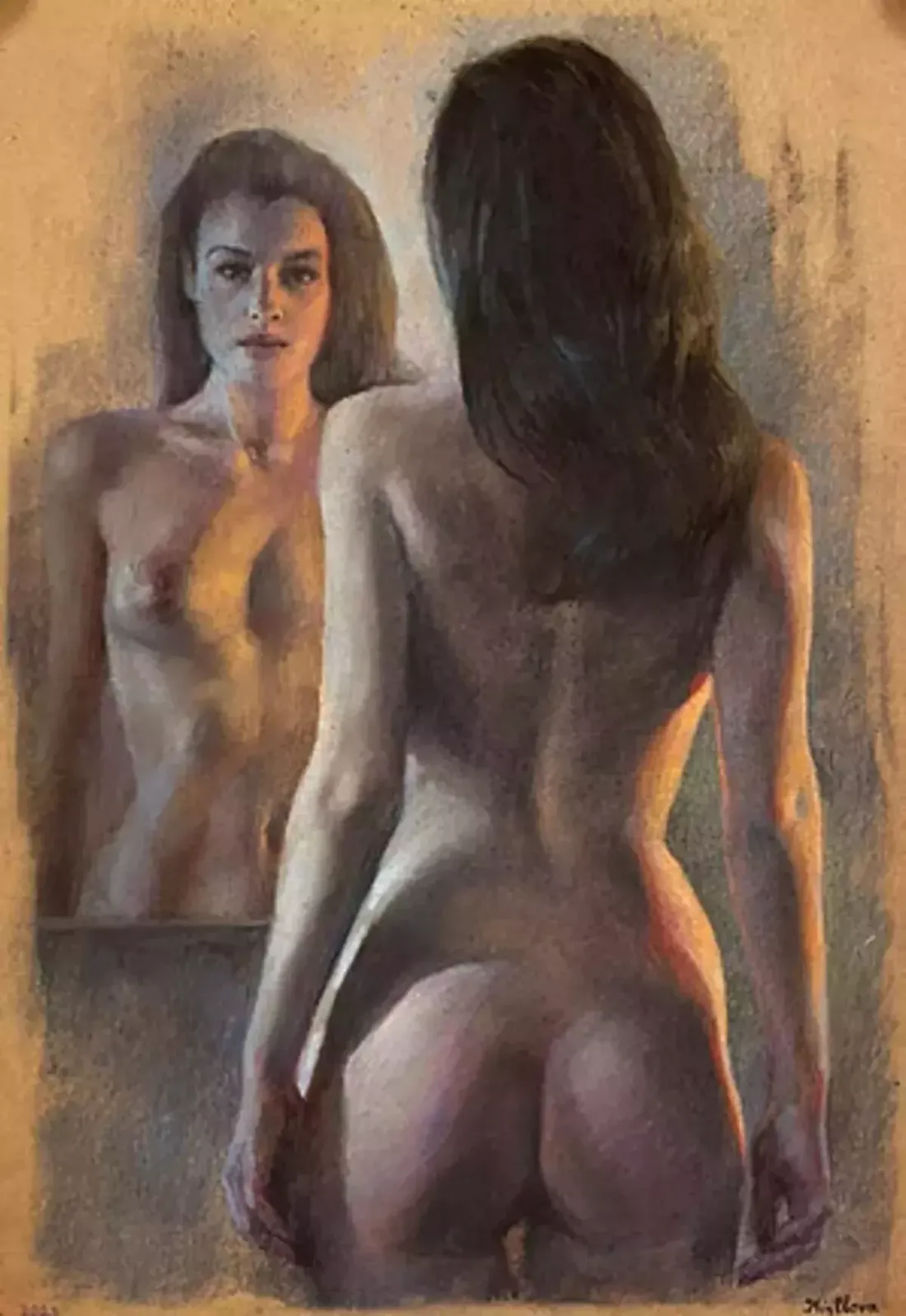 Kirillova Julia, Nude Pastel Painting, 21st Century. photo for sale