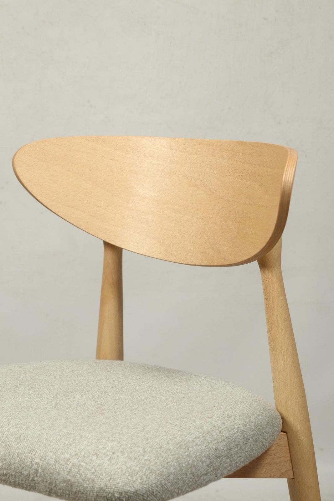 Dining Chairs Scandinave Design Natural Lin Beige Fabric Hand Crafted Plywood Personalization Fabrics Colors Of Fabric photo buy