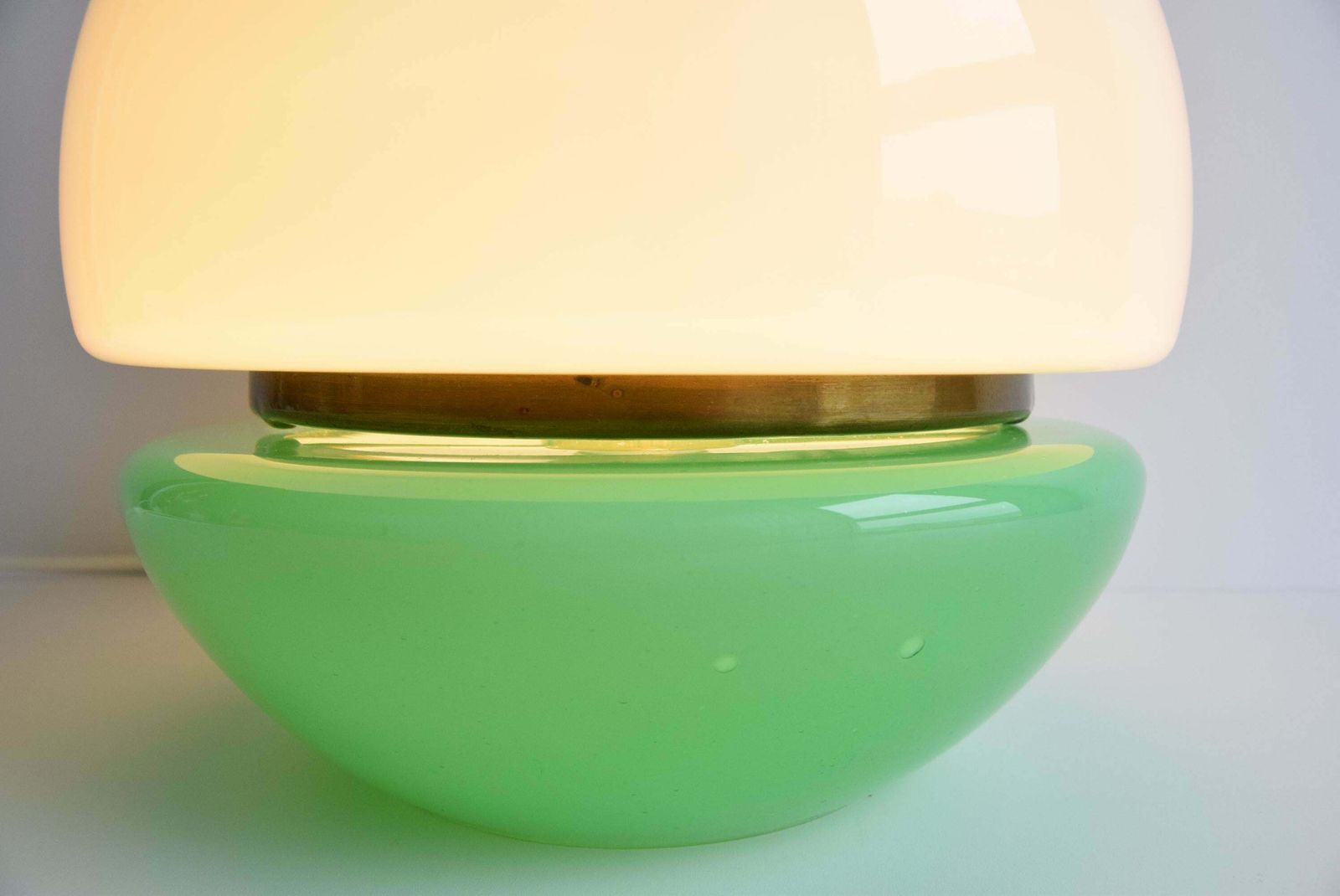Glass Table Lamp, By štěpán Tabera For Opp Jihlava, 1970s. photo vintage