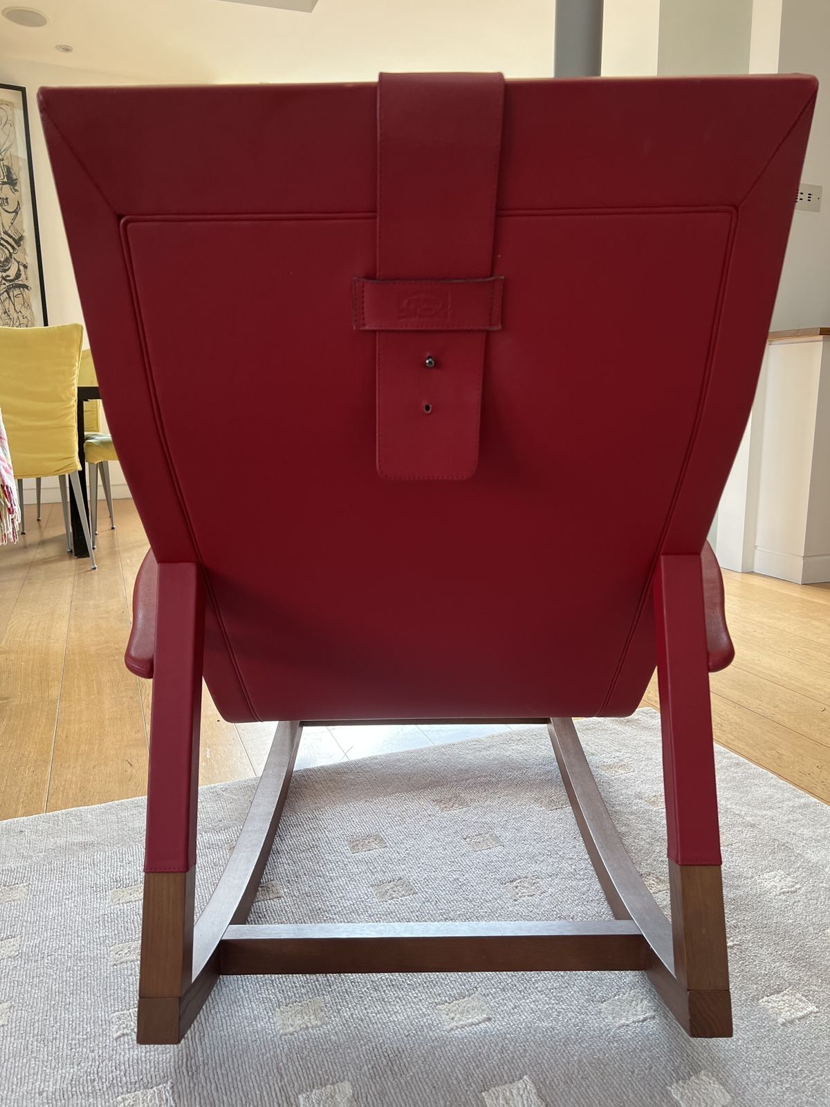 Red Leather Rocking Chair (Don'do By Jean Marie Massaud For Poltrona Frau) photo buy