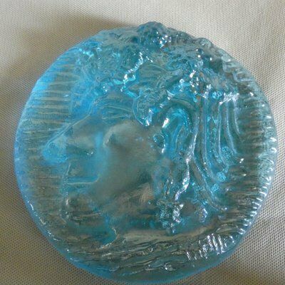 Italian Murano Glass Bas Relief Tile By Gianfranco Lai Olla For Egidio Costantini, 1986 photo furniture