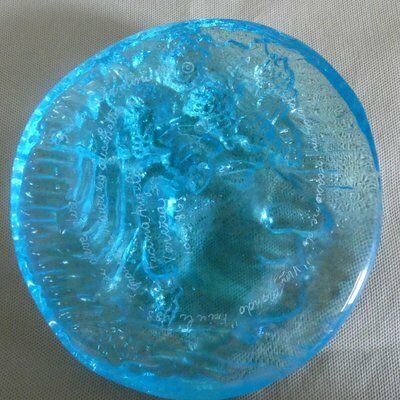 Italian Murano Glass Bas Relief Tile By Gianfranco Lai Olla For Egidio Costantini, 1986 photo Home Decor
