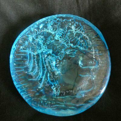Italian Murano Glass Bas Relief Tile By Gianfranco Lai Olla For Egidio Costantini, 1986 photo 950.0