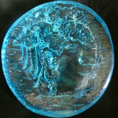 Italian Murano Glass Bas Relief Tile By Gianfranco Lai Olla For Egidio Costantini, 1986 photo vinterior