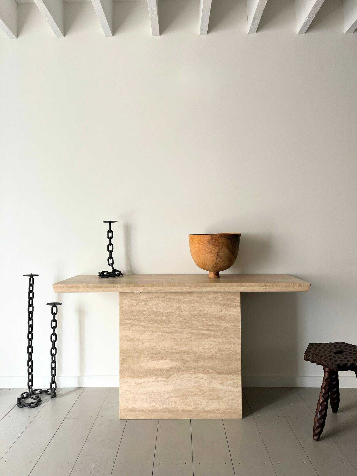 Large Sculptural Wooden Bowl Vessel In Solid Olive Ash Wood photo for sale