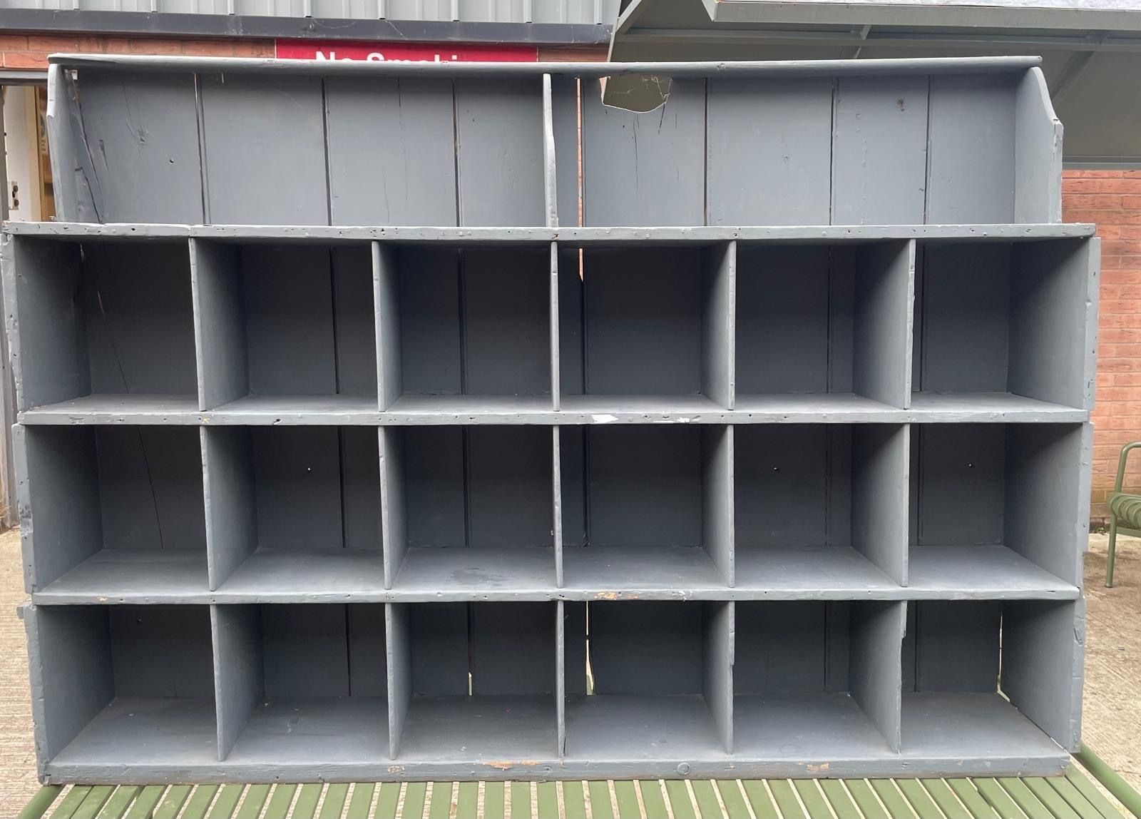 Grey Painted Wooden Pigeon Holes