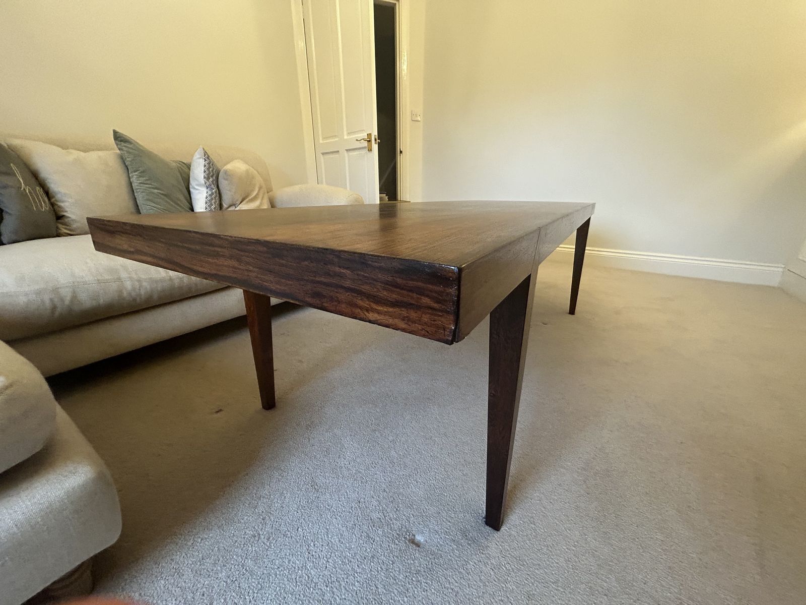 photo furniture Severin Hansen Coffee Table In Rosewood For Haslev Mobelsnedkeri, Denmark 1960's