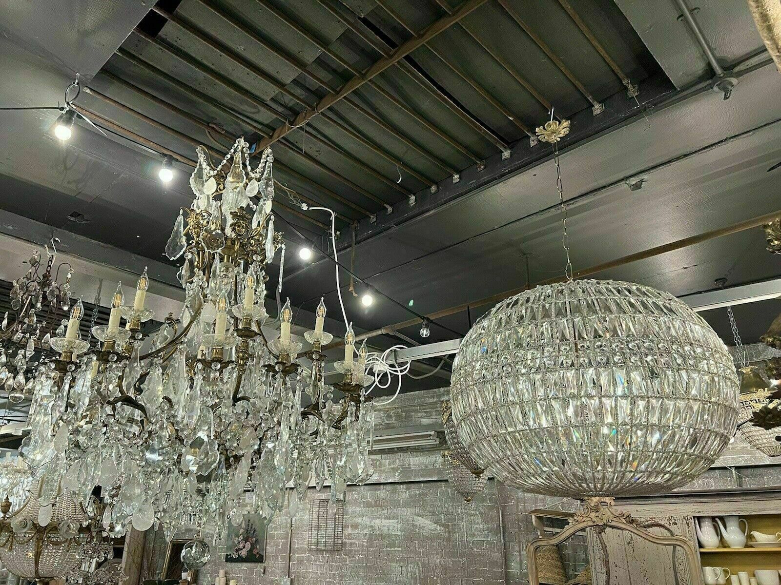 Lovely, French Style Chandelier,  Vintage, Ball Light photo furniture