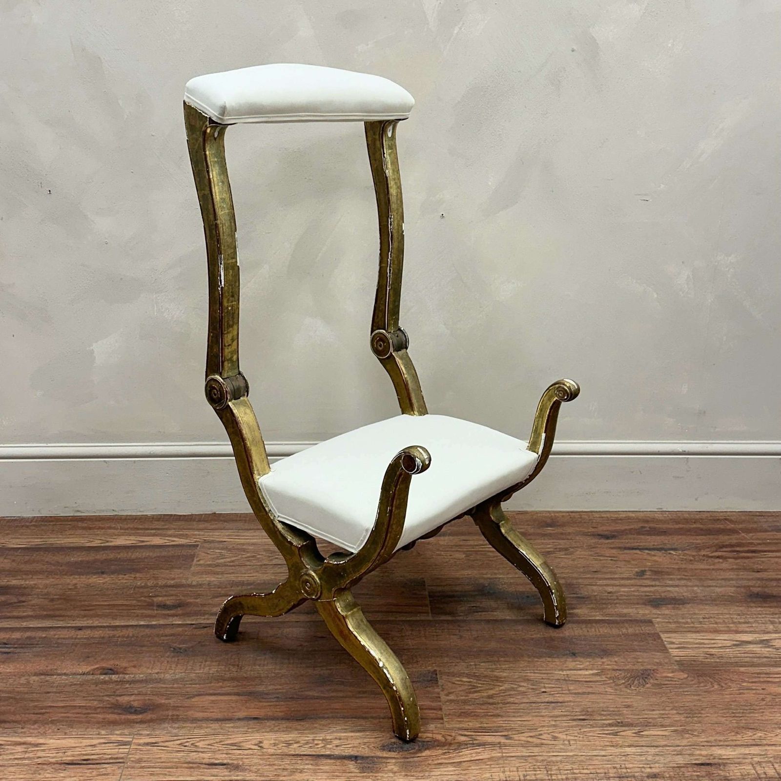 19th Century French Gilt Prayer Chair photo for sale