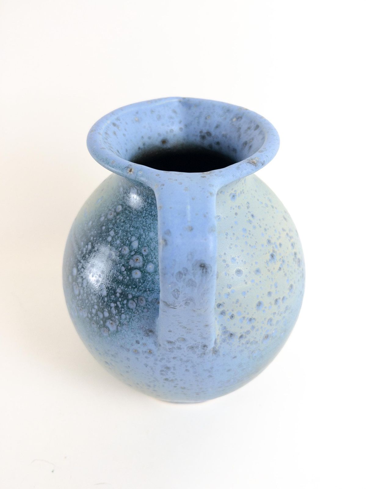 West German Vase By Scheurich   Large Blue Green Handled Vase   Scheurich 603 22 photo Home Decor