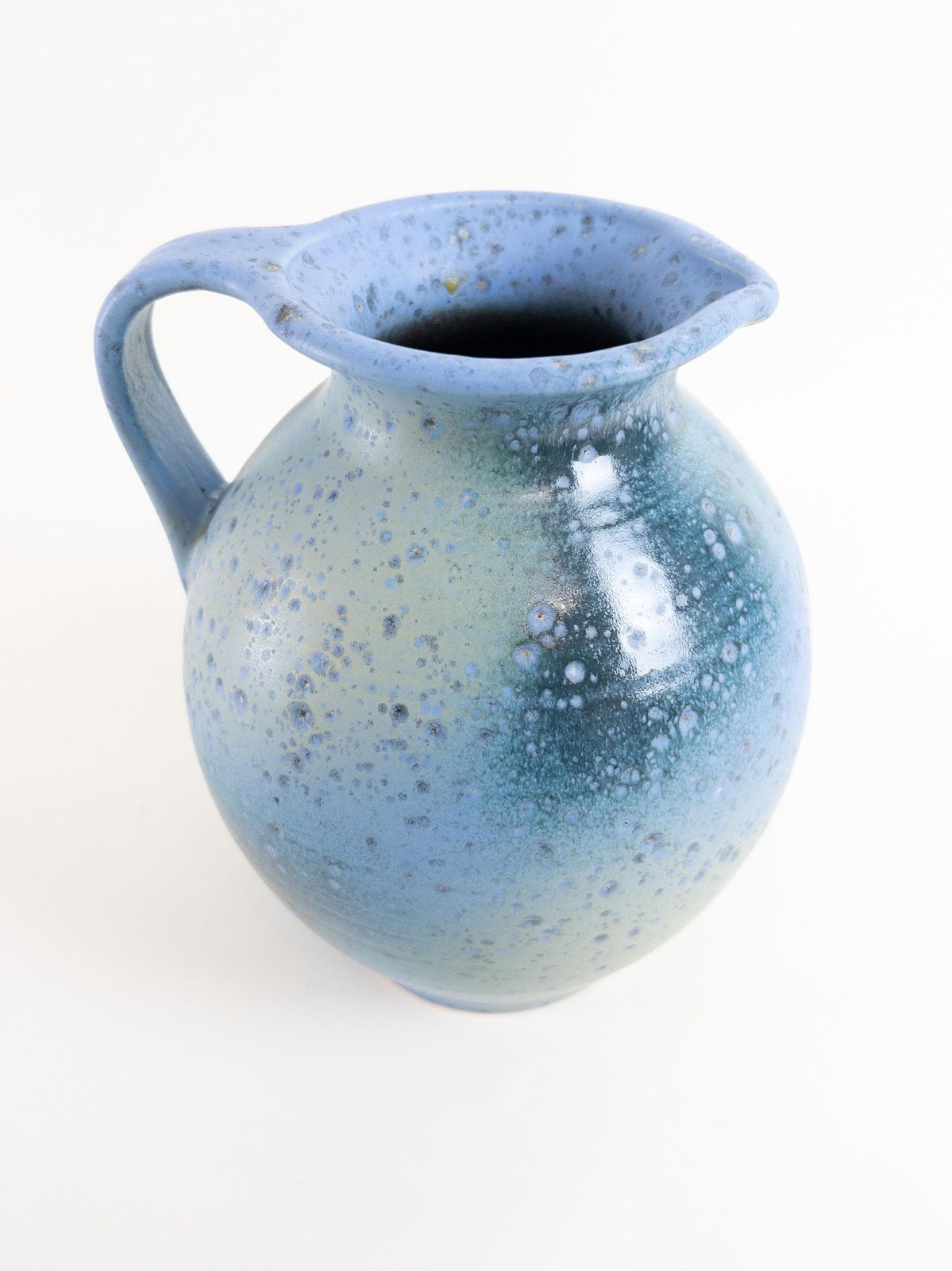 photo furniture West German Vase By Scheurich   Large Blue Green Handled Vase   Scheurich 603 22