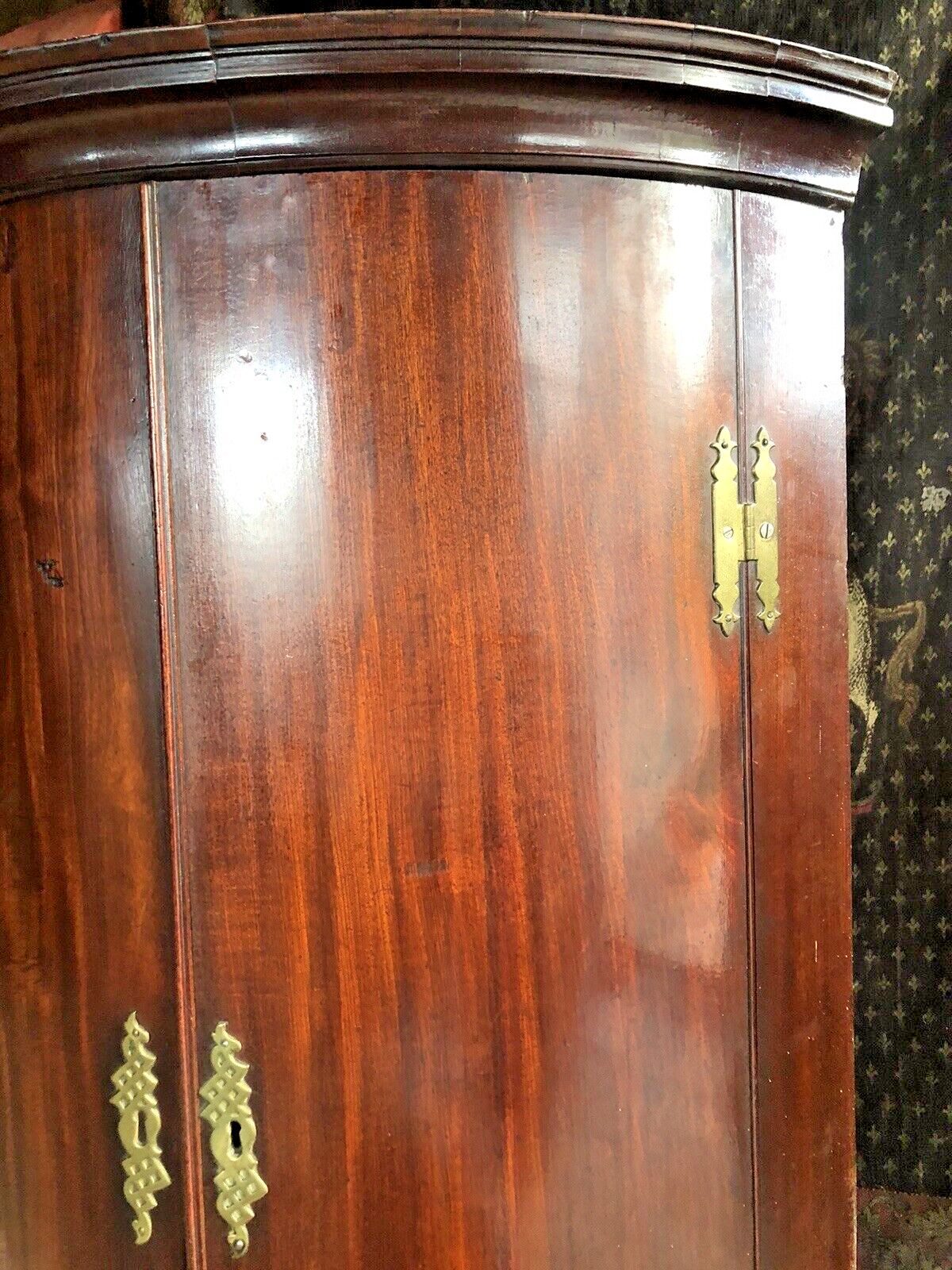 Original Antique Mahogany Period Tall  Georgian Corner Cabinet photo buy