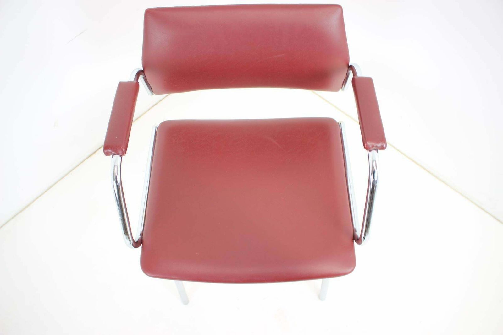 Chrome (Faux) Leather Armchair By Kovona, 1980's, Czechoslovakia photo 411.0