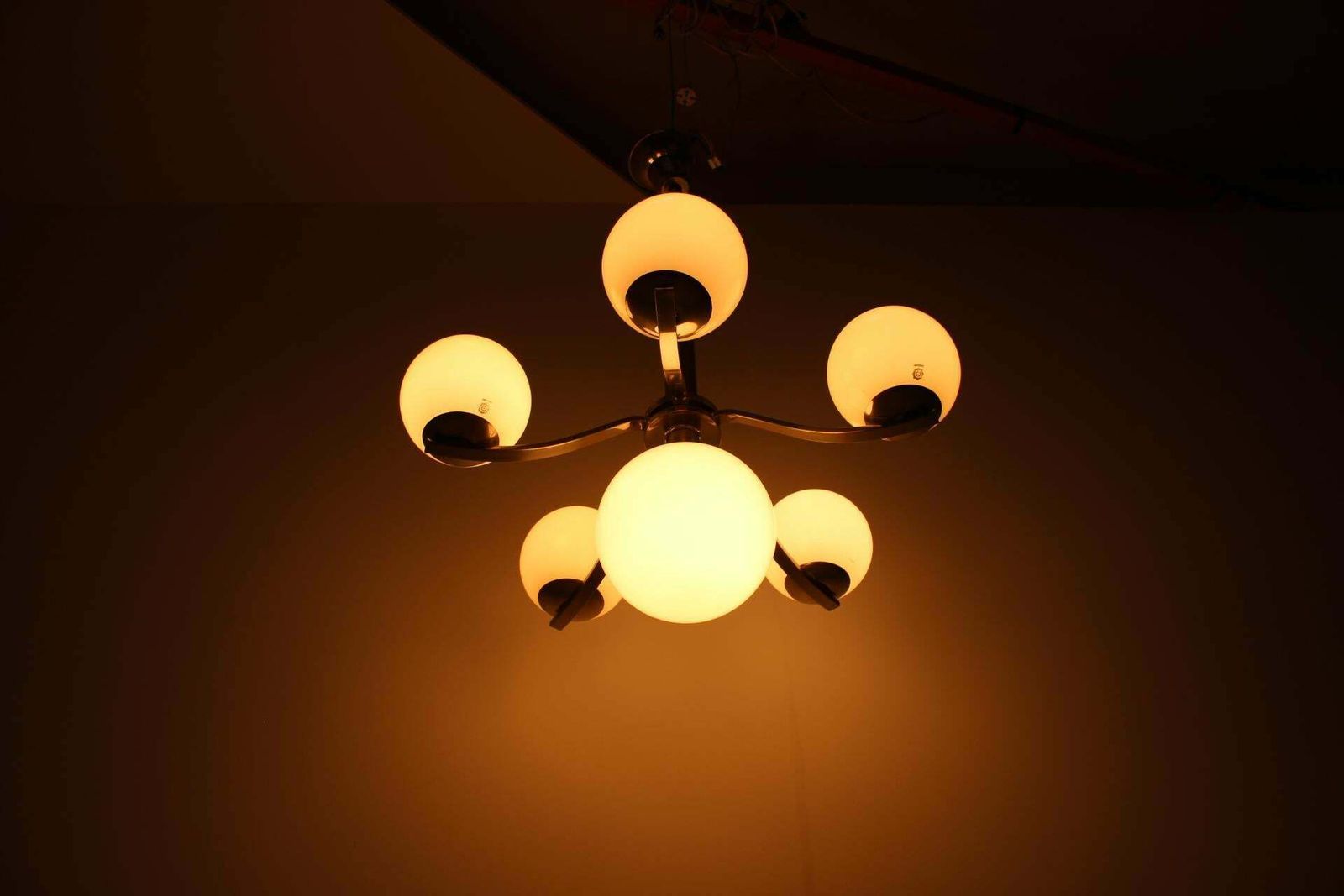 Beautiful Art Deco Chandelier, 1930s, Czechoslovakia photo furniture