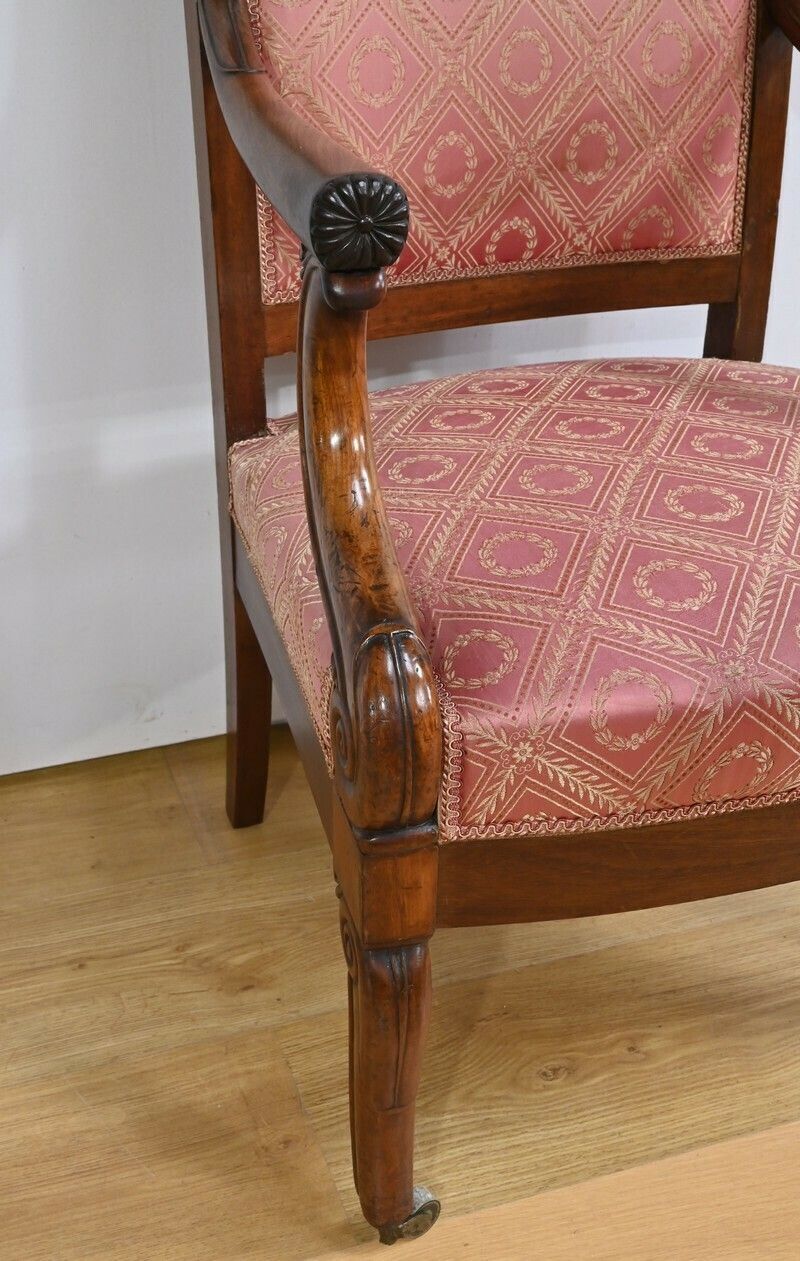 Furniture Pair Of Mahogany Armchairs, Restoration Period – Early 19th Century photo
