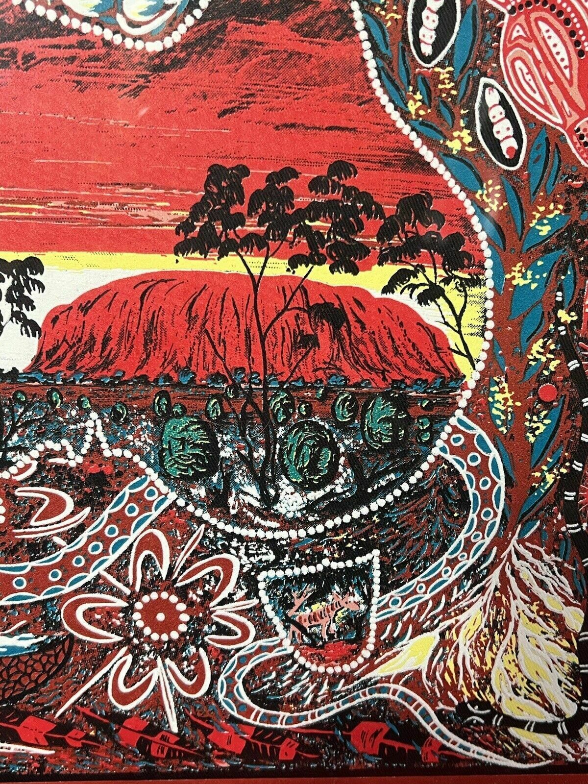 Australian Bulurru Aboriginal Artwork Titled 'Ngura Our Land' By Artist Tjinta photo buy