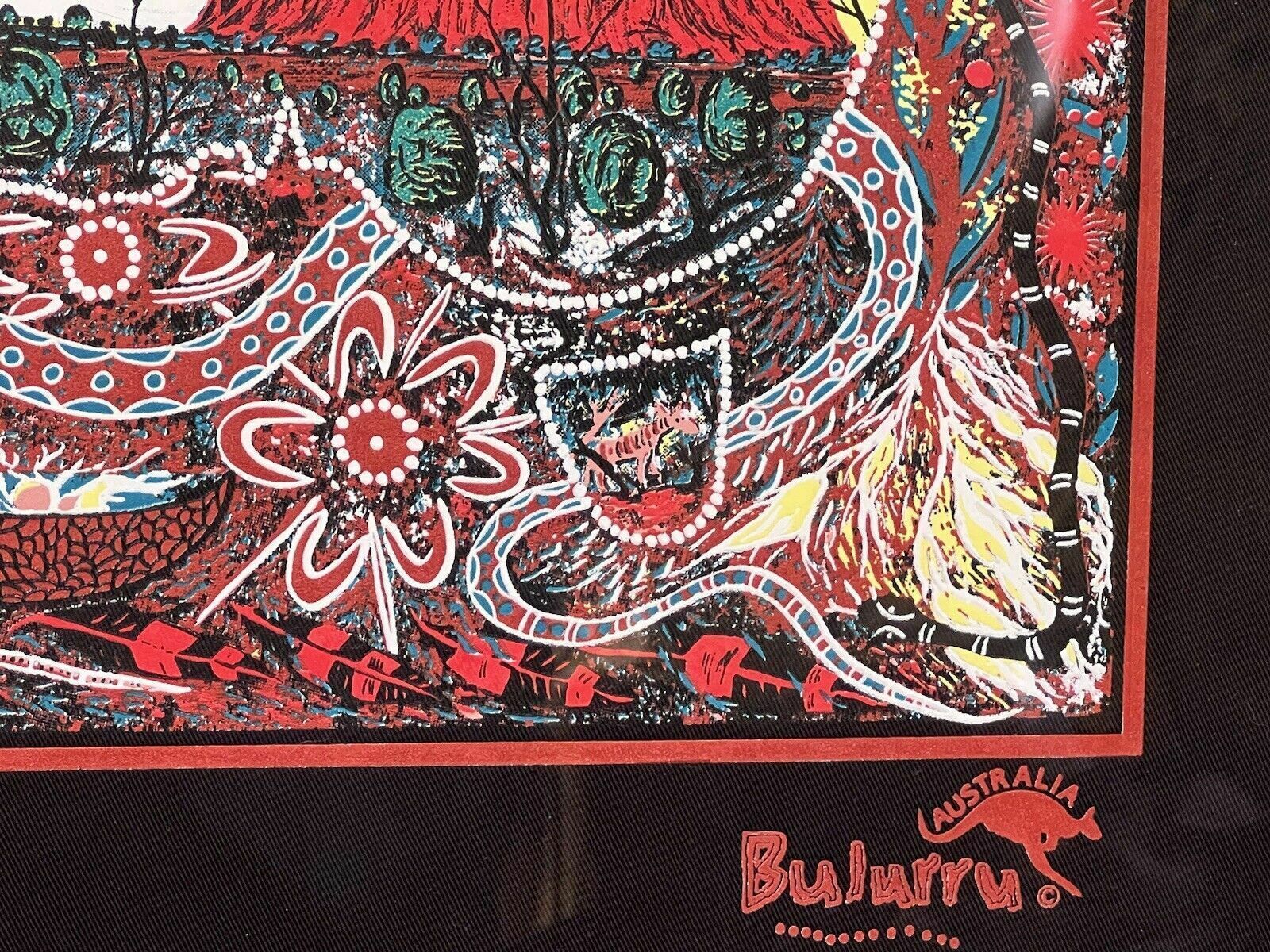 photo buy Australian Bulurru Aboriginal Artwork Titled 'Ngura Our Land' By Artist Tjinta