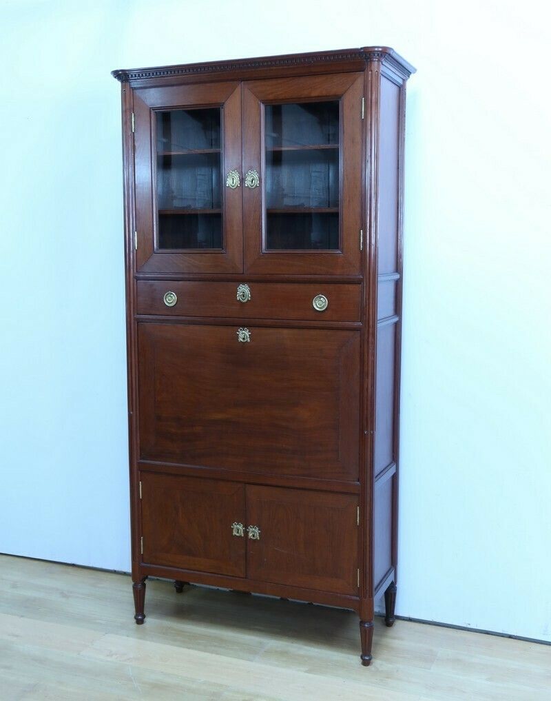 Mahogany Guillotine Secretary, Louis XVI Period – Late 18th Century photo Furniture