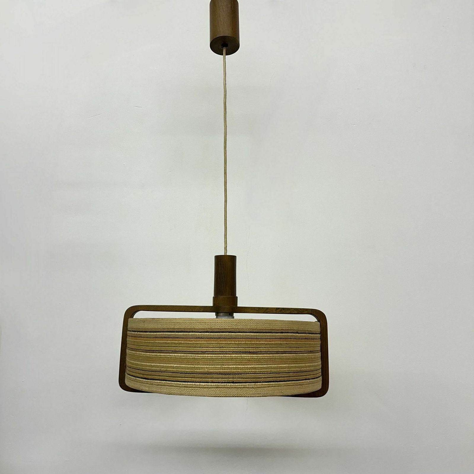 Temde Leuchten Hanging Lamp Teak Wood , 1970s photo 784.0