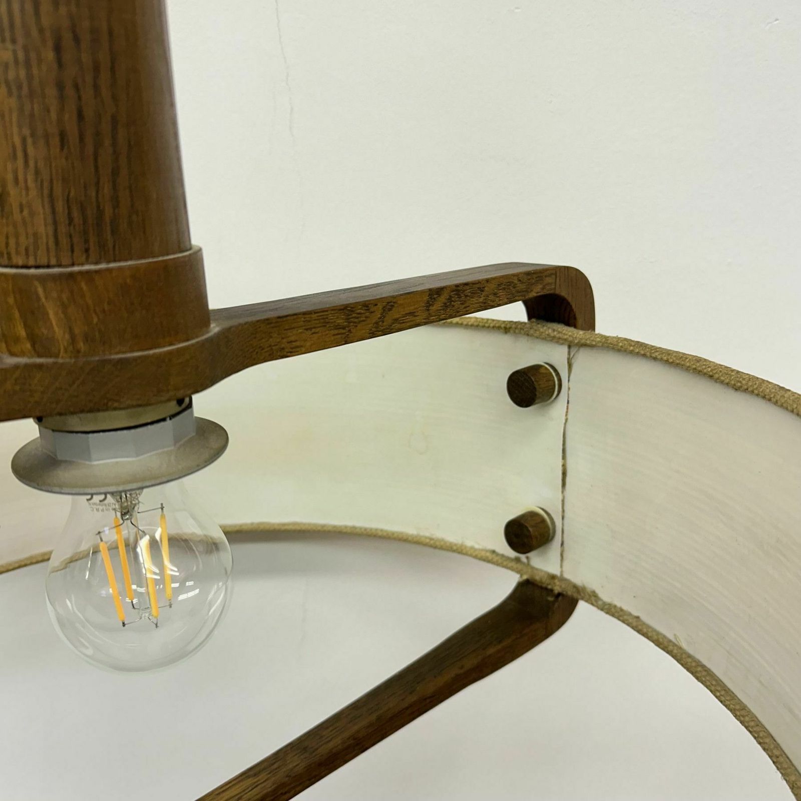 photo for sale Temde Leuchten Hanging Lamp Teak Wood , 1970s